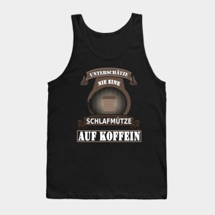 Schlafmütze Kaffee Lustig Geschenk Spruch Montag Tank Top